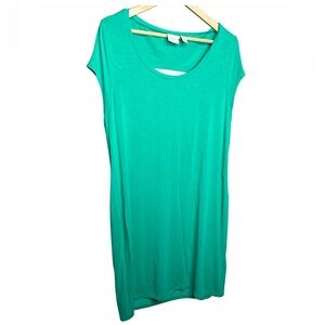 Zenergy by Chico’s | Teal Green Keyhole Back Dress | Stretch Knit | Size 2 | L